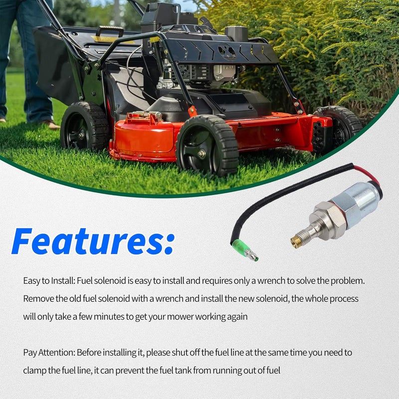 OXCANO Carburetor Fuel Solenoid Kit Replacement for Kohler 2475722-S 2404120-S 2475515 CV17-25 CV620-740 Engine, Not Fit for 24-757-45S CV22 Engines - Image 2